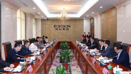 海螺董事長(zhǎng)高登榜會(huì)見陽(yáng)春市市委書記