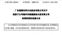 梅雁吉祥水電股份有限公司關于子公司租賃經(jīng)營的進展公告