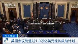 50票贊成，49票反對！1.9萬億美元刺激方案通過！