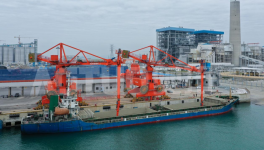 一次成功！紅獅集團廣州港茂名碼頭卸船機成功試生產(chǎn)！